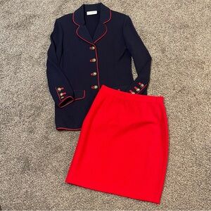 St. John Santana knit jacket and skirt suit